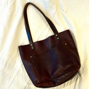 PORTLAND LEATHER GOODS CLASSIC TOTE COGNAC BROWN Medium